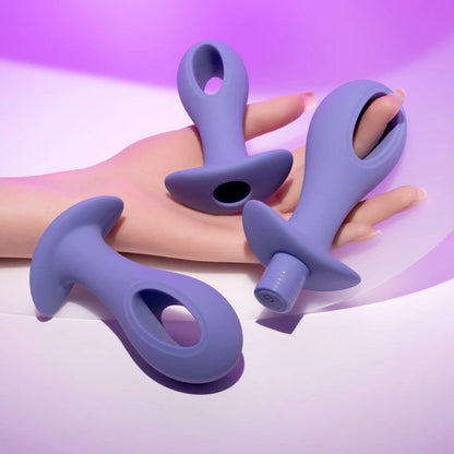 Evolved HOLE PUNCH PLUG SET - Purple Butt Plugs with Interchangeable Bullet - Set of 3 Sizes Evolved