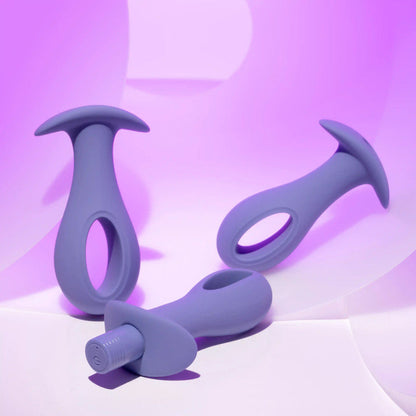 Evolved HOLE PUNCH PLUG SET - Purple Butt Plugs with Interchangeable Bullet - Set of 3 Sizes Evolved