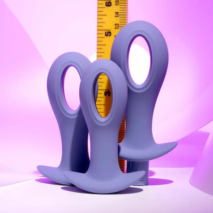 Evolved HOLE PUNCH PLUG SET - Purple Butt Plugs with Interchangeable Bullet - Set of 3 Sizes Evolved