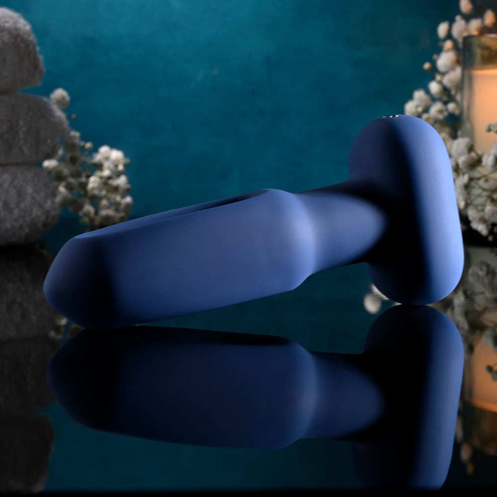 Evolved THE FLAPPER - Blue 14 cm USB Rechargeable Vibrating and Flapping Butt Plug with Remote Evolved