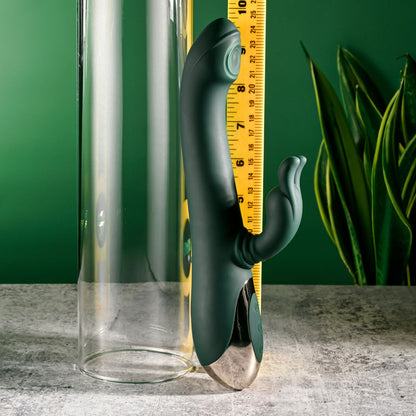 Evolved RABBIT TAP TAP - Green 25 cm USB Rechargeable Rabbit Vibrator with Tapping Tip Evolved