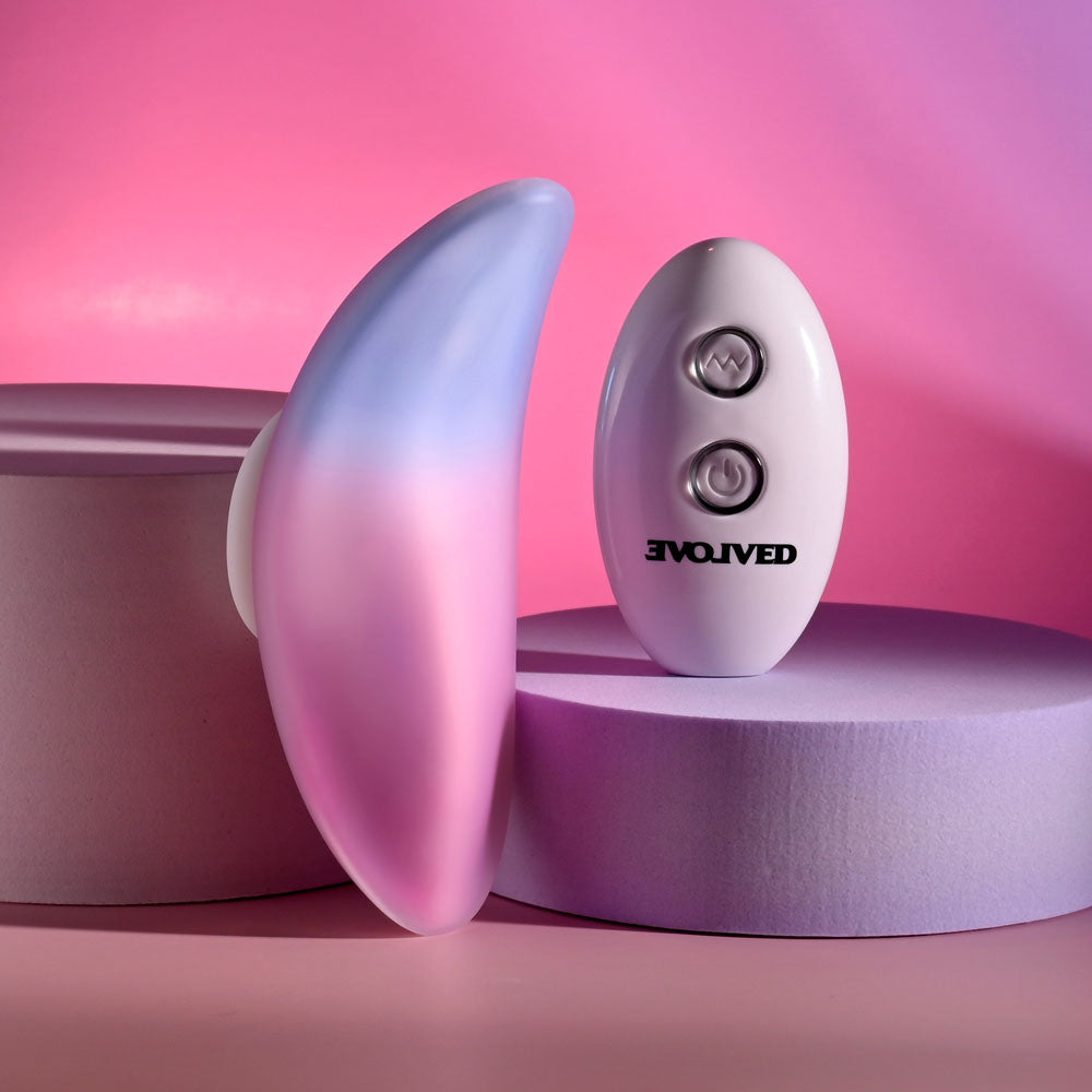 Evolved PARADISE PANTY - Pink/Purple USB Rechargeable Panty Vibrator with Remote Control Evolved