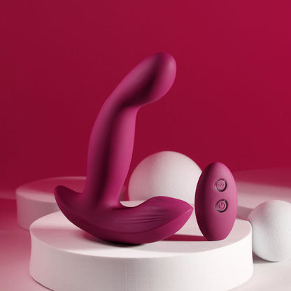 Evolved COME ON OVER - Burgundy Red 15.9 cm USB Rechargeable Vibrator with Wireless Remote Evolved