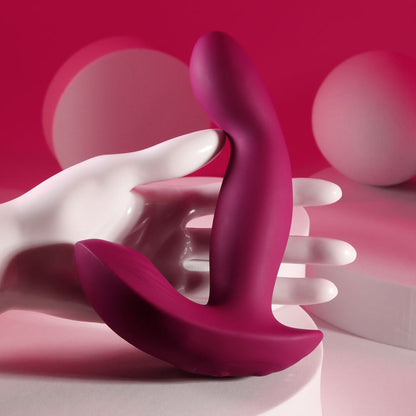 Evolved COME ON OVER - Burgundy Red 15.9 cm USB Rechargeable Vibrator with Wireless Remote Evolved