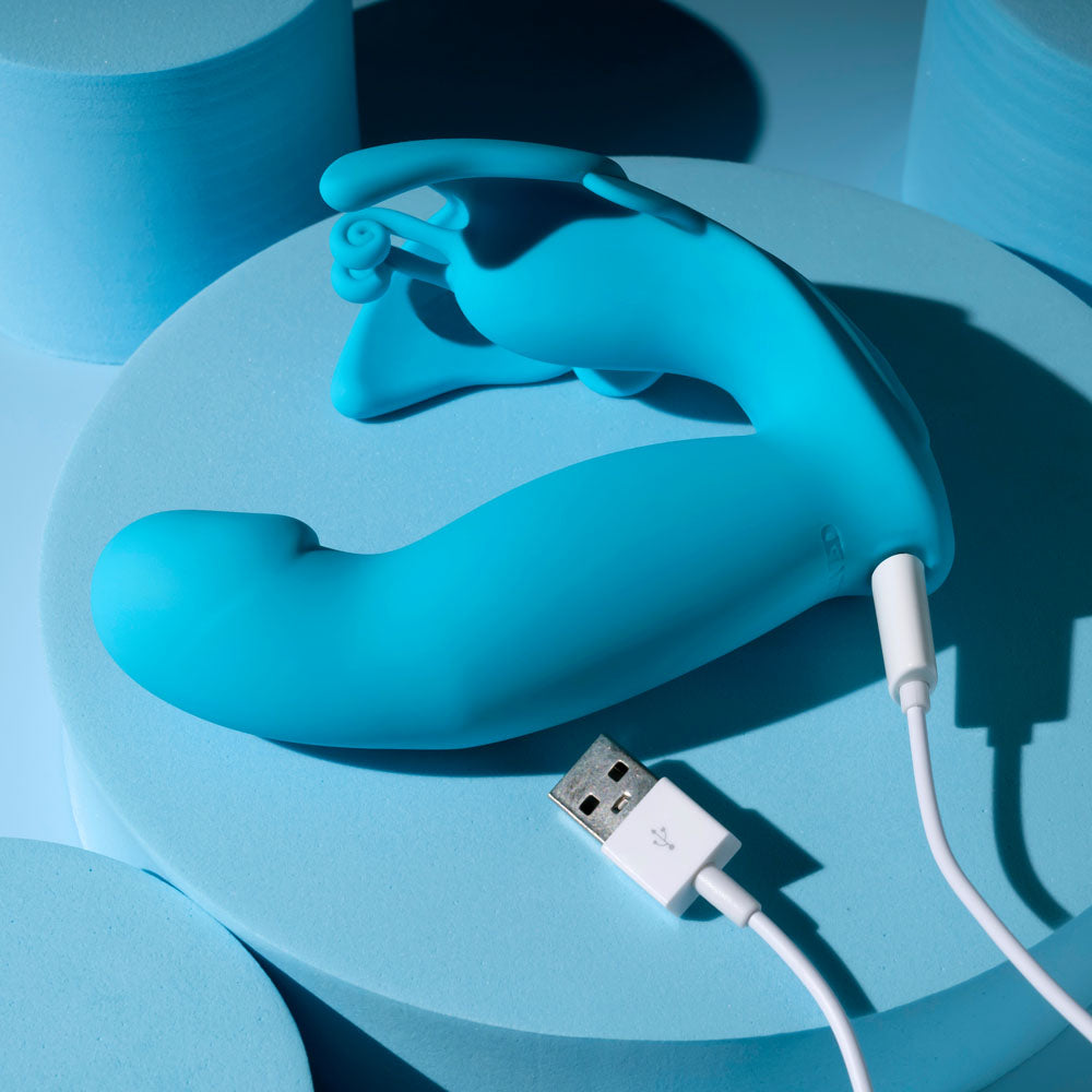 Evolved SPREAD YOUR WINGS - Blue USB Rechargeable Wearable Butterfly Vibrator Evolved