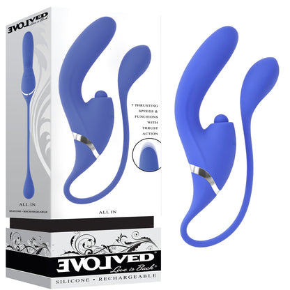 Evolved ALL IN purple triple stimulating vibrator 3 motors USB rechargeable - ClubX Australia