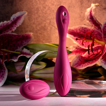 Evolved CHERRY POSE - Pink 16.1 cm USB Rechargeable Flexible & Posable Vibrator with Remote Evolved