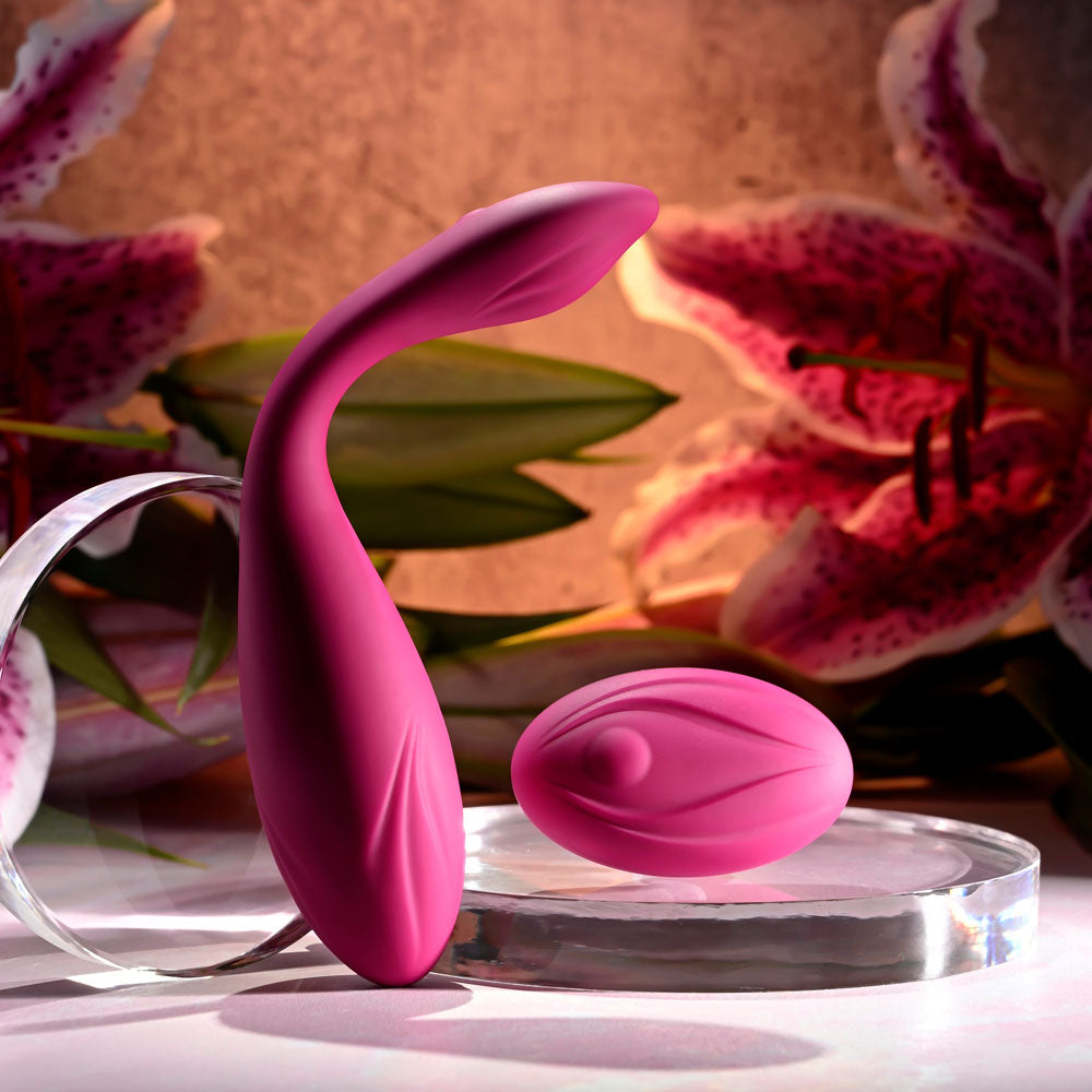Evolved CHERRY POSE - Pink 16.1 cm USB Rechargeable Flexible & Posable Vibrator with Remote Evolved