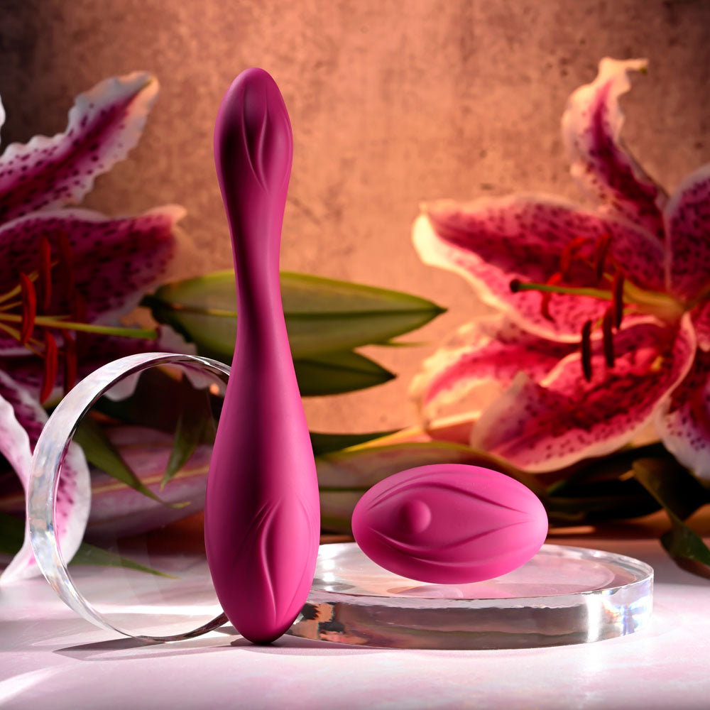Evolved CHERRY POSE - Pink 16.1 cm USB Rechargeable Flexible & Posable Vibrator with Remote Evolved
