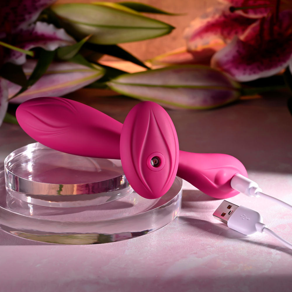 Evolved CHERRY POSE - Pink 16.1 cm USB Rechargeable Flexible & Posable Vibrator with Remote Evolved