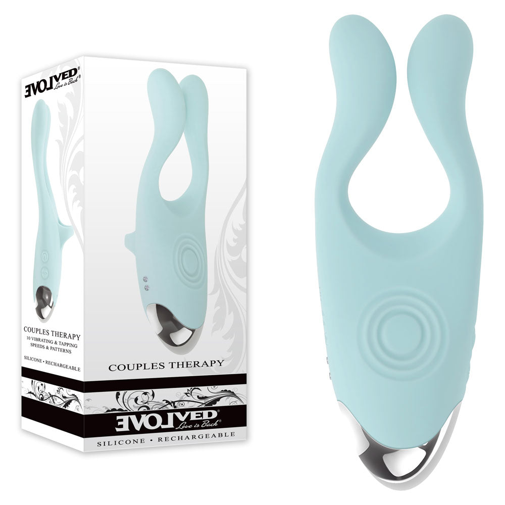 Evolved COUPLES THERAPY - Teal USB Rechargeable Couples Stimulator Evolved