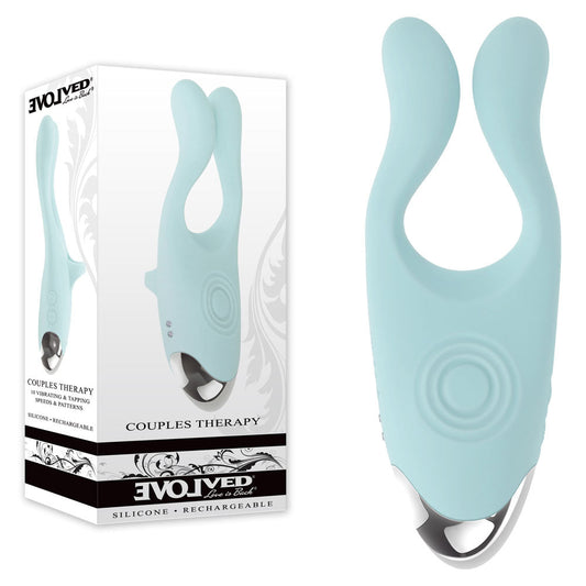 Evolved COUPLES THERAPY - Teal USB Rechargeable Couples Stimulator Evolved