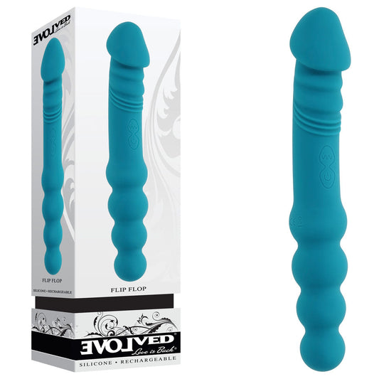 Evolved FLIP FLOP - Blue 23.1 cm USB Rechargeable Dual Ended Vibrator Evolved