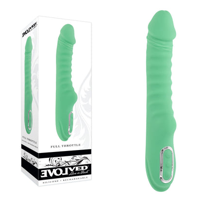 Evolved FULL THROTTLE - Mint Green 24.1 cm USB Rechargeable Vibrator Evolved