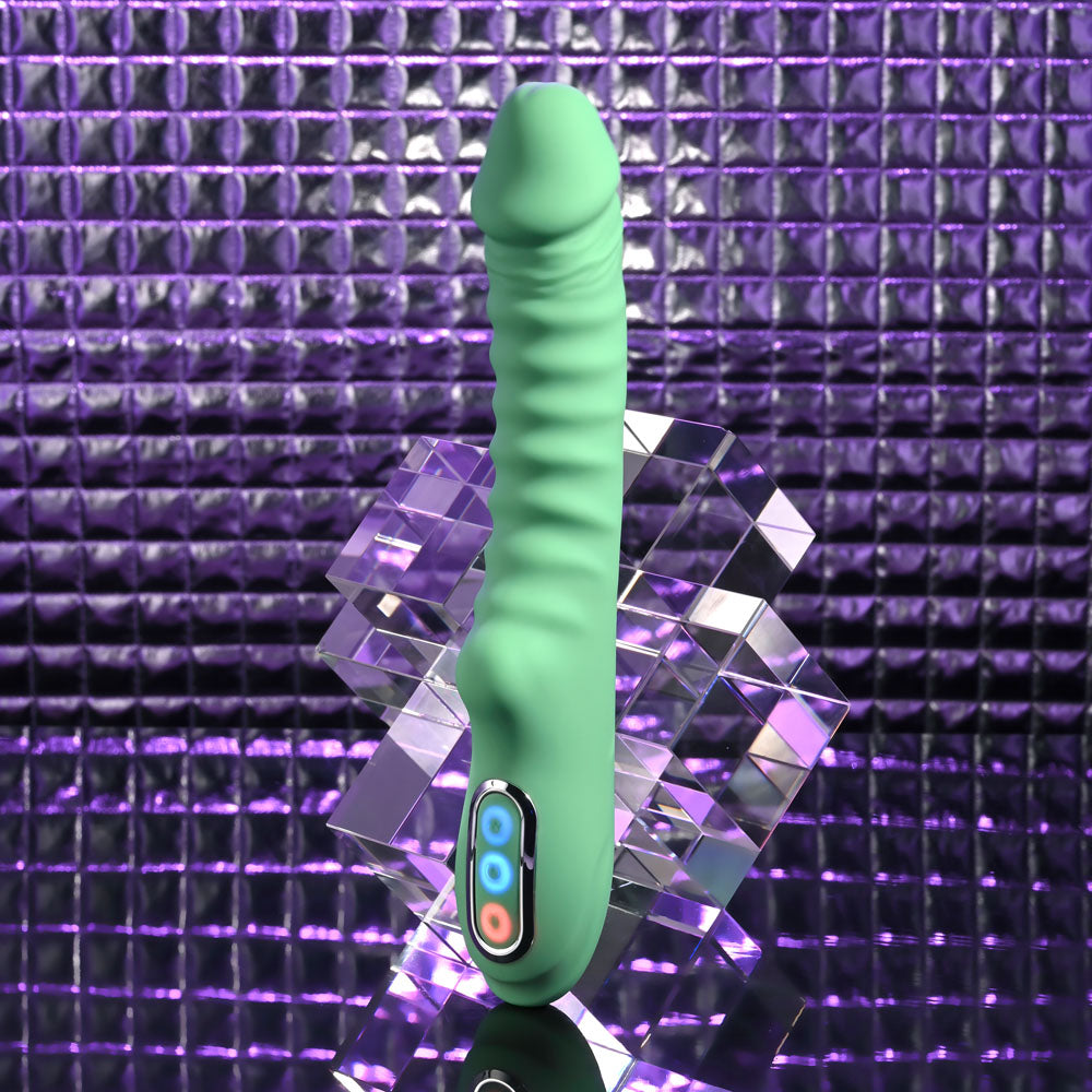 Evolved FULL THROTTLE - Mint Green 24.1 cm USB Rechargeable Vibrator Evolved