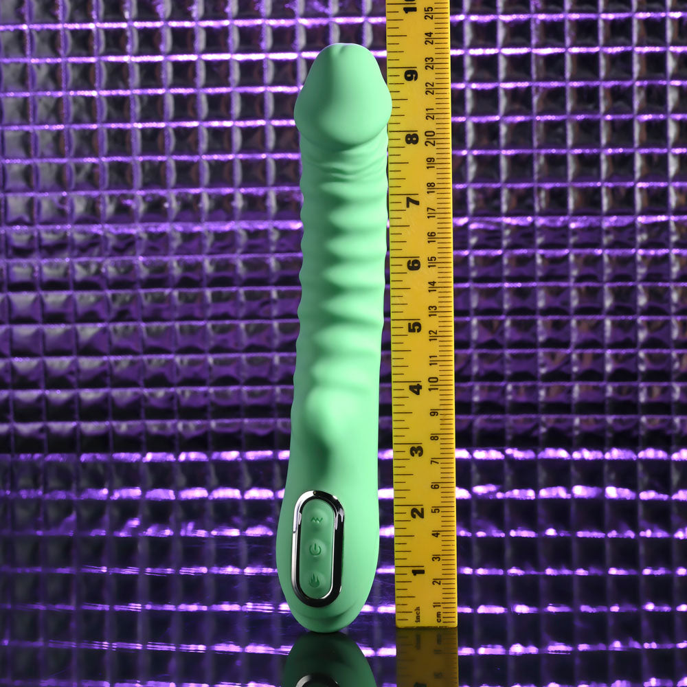 Evolved FULL THROTTLE - Mint Green 24.1 cm USB Rechargeable Vibrator Evolved