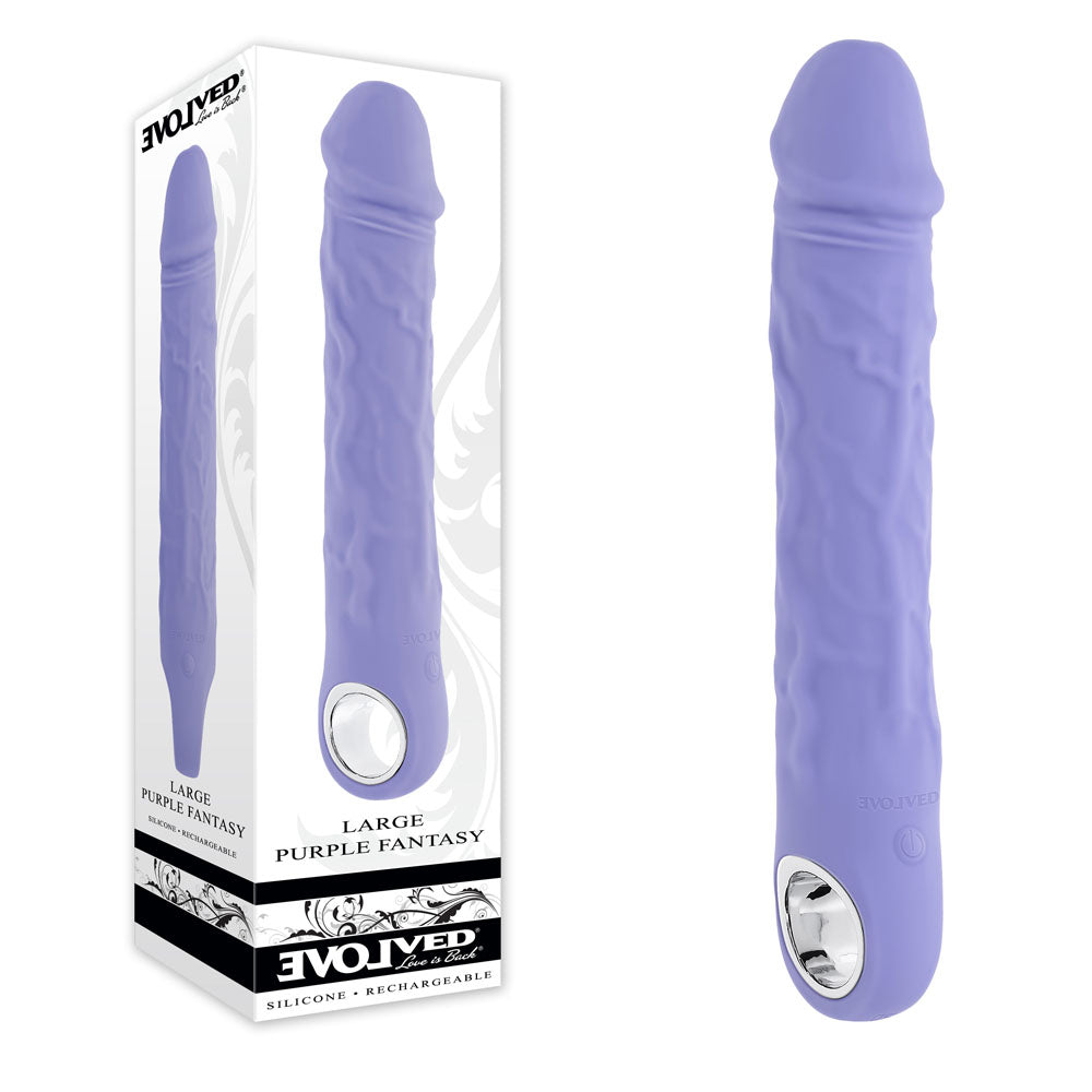 Evolved LARGE PURPLE FANTASY - Purple 21.8 cm USB Rechargeable Vibrator Evolved