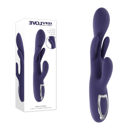 Evolved BOW DOWN - Purple USB Rechargeable Rabbit Vibrator Evolved
