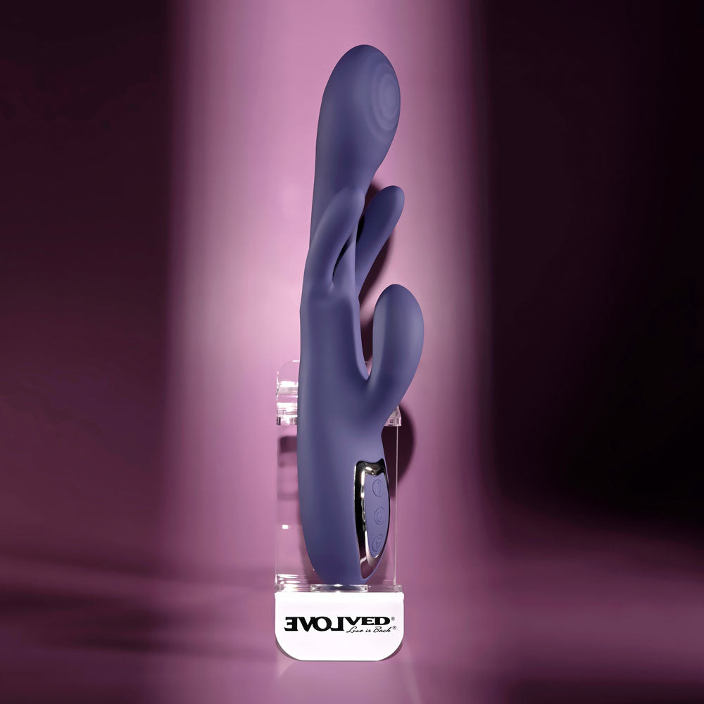Evolved BOW DOWN - Purple USB Rechargeable Rabbit Vibrator Evolved