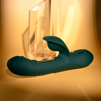 Evolved HEART OF GOLD - Green USB Rechargeable Rabbit Vibrator Evolved