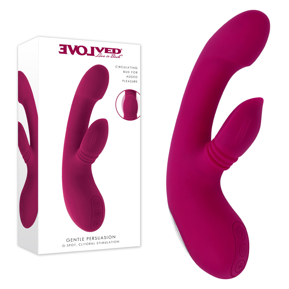 Evolved GENTLE PERSUASION - Pink 20 cm USB Rechargeable Rabbit Vibrator Evolved