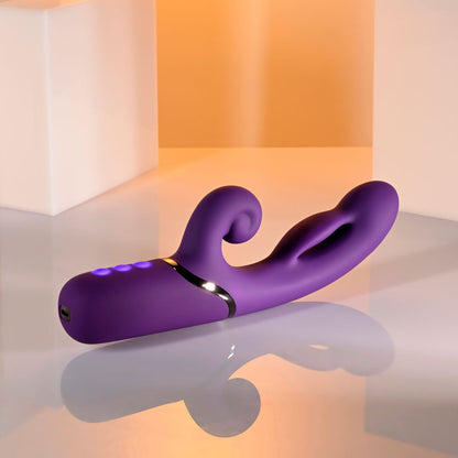 Evolved PLEASURE PUFF - Purple 24.1 cm USB Rechargeable Inflatable Rabbit Vibrator Evolved
