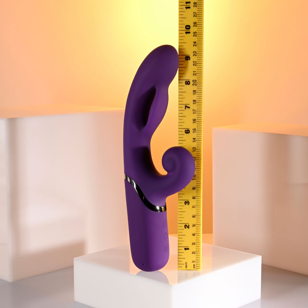 Evolved PLEASURE PUFF - Purple 24.1 cm USB Rechargeable Inflatable Rabbit Vibrator Evolved