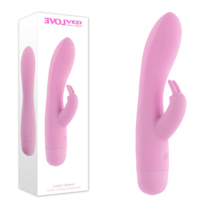 Evolved CUSHY BUNNY - Pink 19.1 cm USB Rechargeable Rabbit Vibrator Evolved