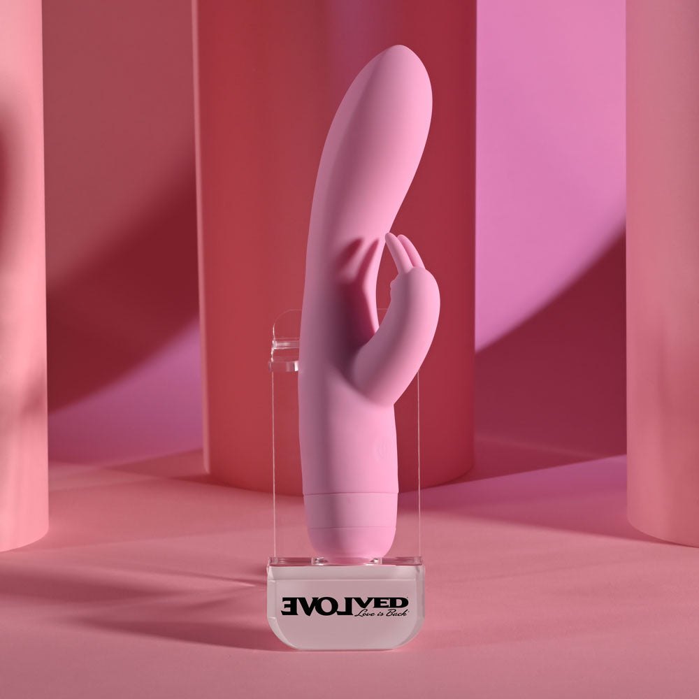 Evolved CUSHY BUNNY - Pink 19.1 cm USB Rechargeable Rabbit Vibrator Evolved