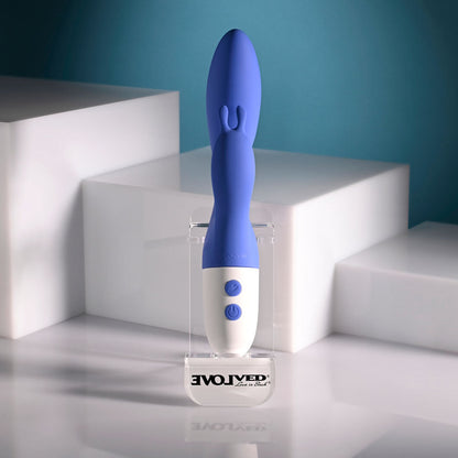 Evolved FUNNY BUNNY - Blue 20 cm USB Rechargeable Rabbit Vibrator Evolved
