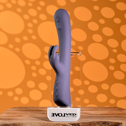 Evolved POPPIN GOOD TIME - Purple 20 cm USB Rechargeable Rabbit Vibrator Evolved
