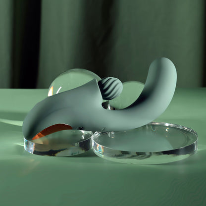 Evolved SPIRAL CHARM - Green 18 cm USB Rechargeable Rabbit Vibrator