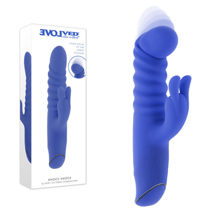 Evolved KNOCK KNOCK - Purple 22.9 cm USB Rechargeable Rabbit Vibrator with Flicking Head Evolved