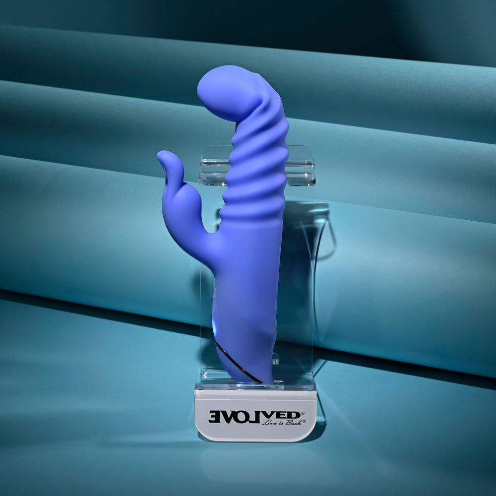 Evolved KNOCK KNOCK - Purple 22.9 cm USB Rechargeable Rabbit Vibrator with Flicking Head Evolved