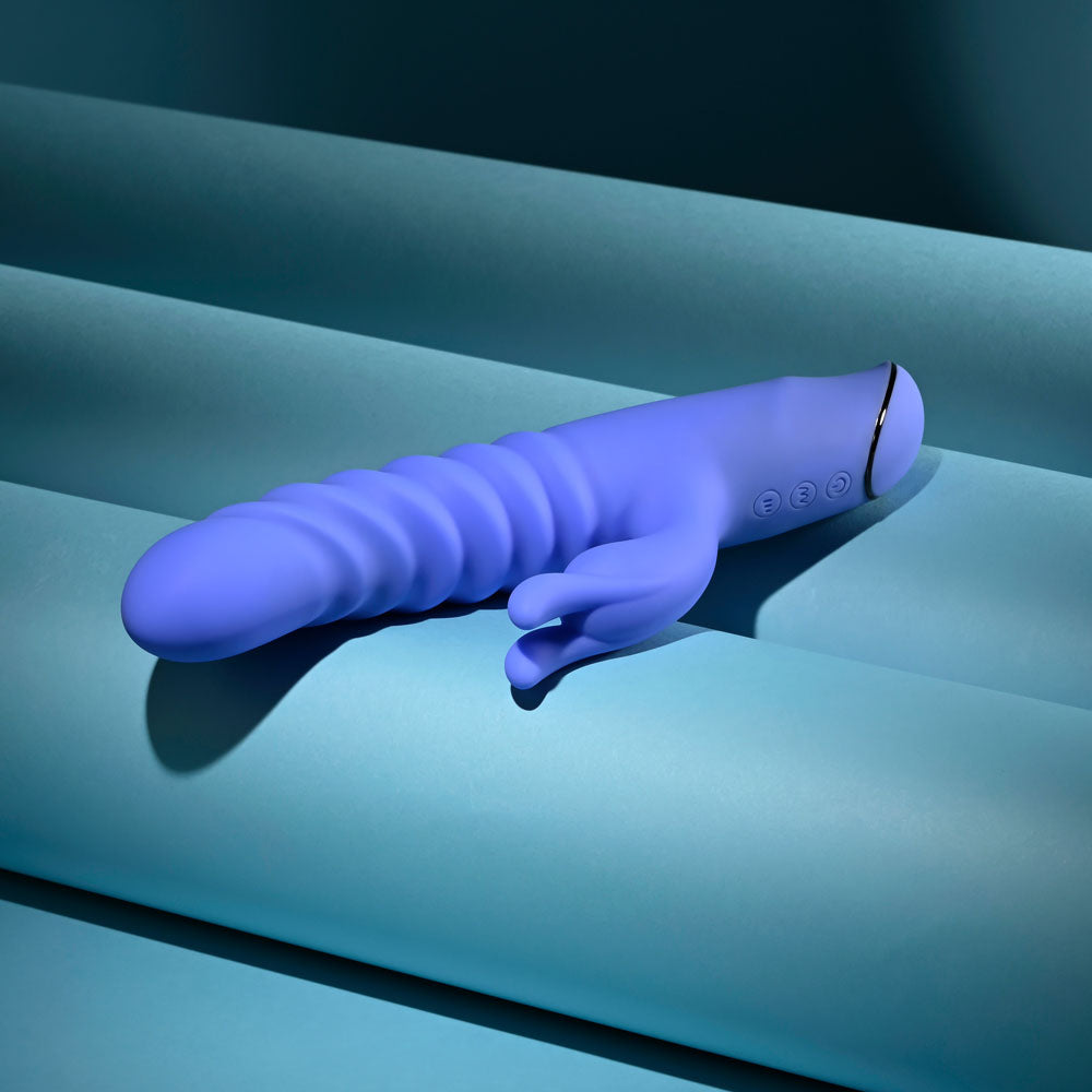 Evolved KNOCK KNOCK - Purple 22.9 cm USB Rechargeable Rabbit Vibrator with Flicking Head Evolved
