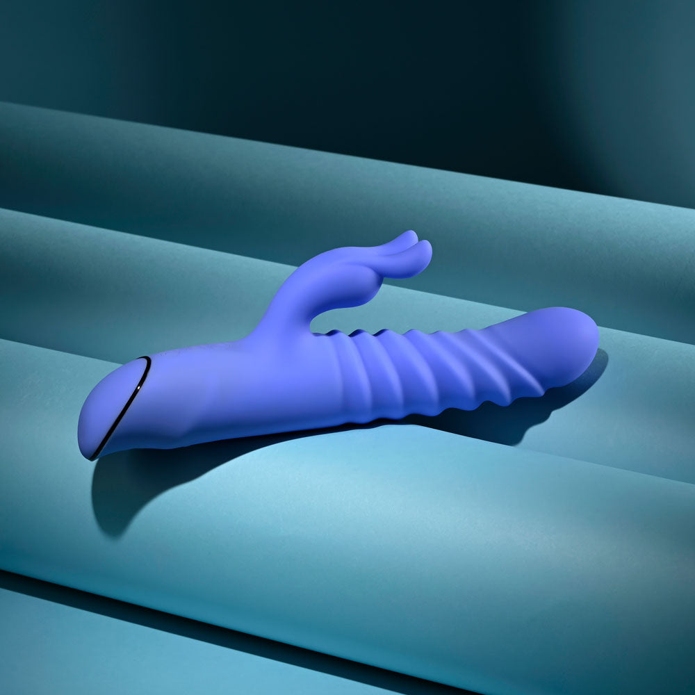 Evolved KNOCK KNOCK - Purple 22.9 cm USB Rechargeable Rabbit Vibrator with Flicking Head Evolved