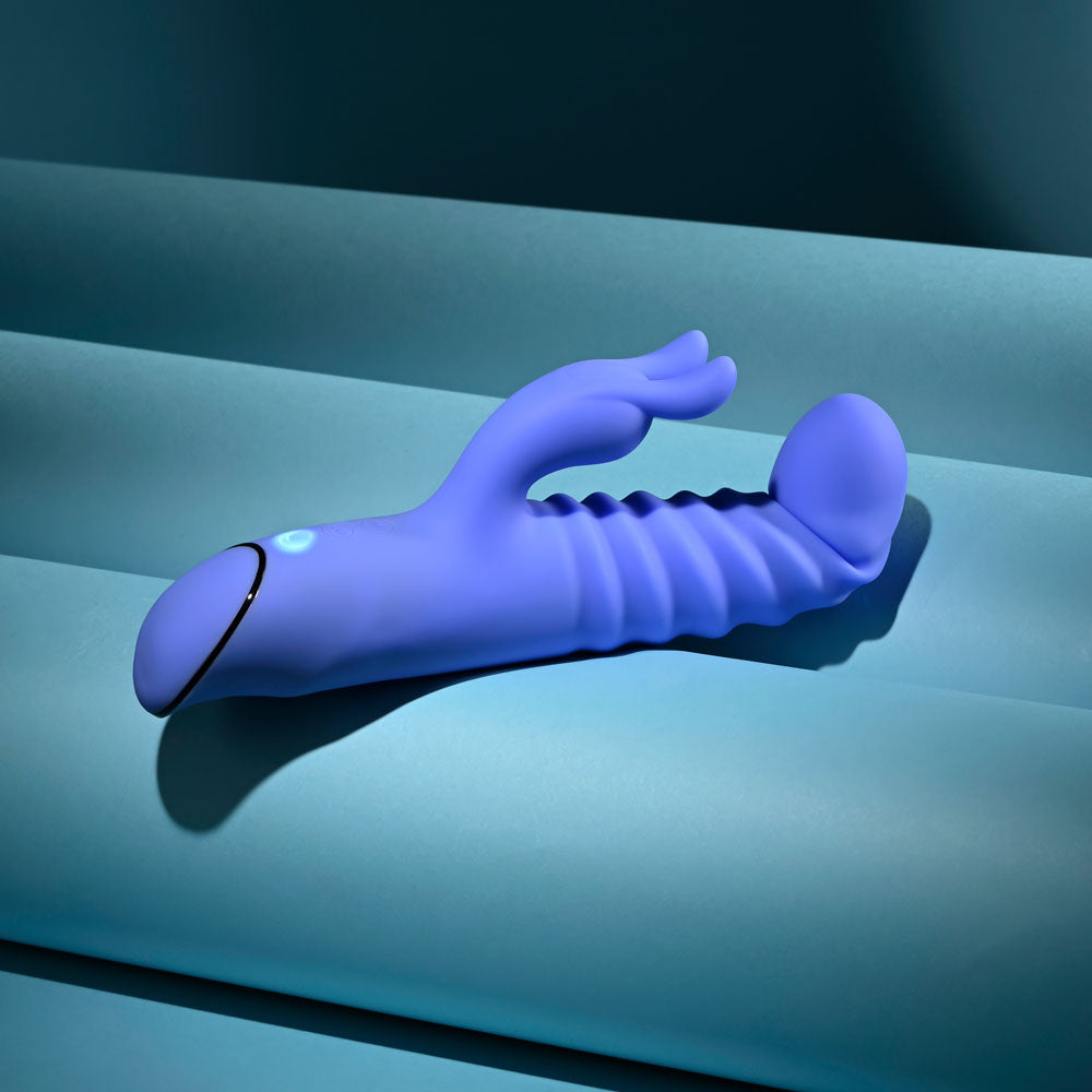 Evolved KNOCK KNOCK - Purple 22.9 cm USB Rechargeable Rabbit Vibrator with Flicking Head Evolved