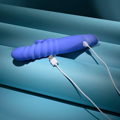 Evolved KNOCK KNOCK - Purple 22.9 cm USB Rechargeable Rabbit Vibrator with Flicking Head Evolved