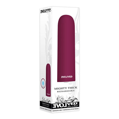 Evolved Mighty Thick - Burgundy Red 9 cm USB Rechargeable Bullet Evolved
