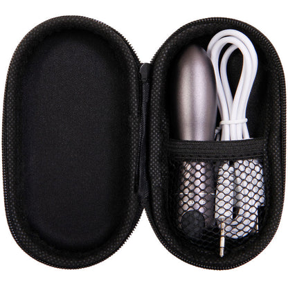 Evolved Travel-Gasm - Gray 9 cm USB Rechargeable Bullet with Travel Case Evolved