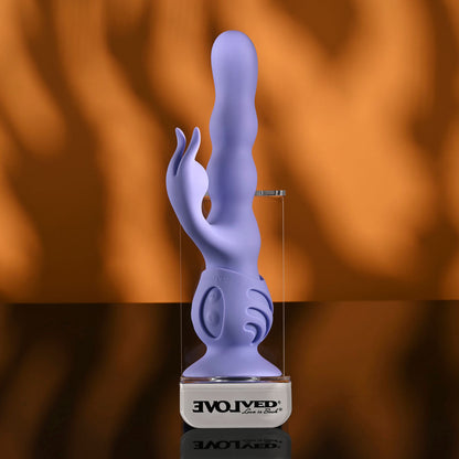 Evolved WIGGLY BUNNY - Purple USB Rechargeable Rabbit Vibrator with Suction Base Evolved