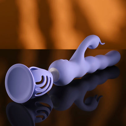 Evolved WIGGLY BUNNY - Purple USB Rechargeable Rabbit Vibrator with Suction Base Evolved