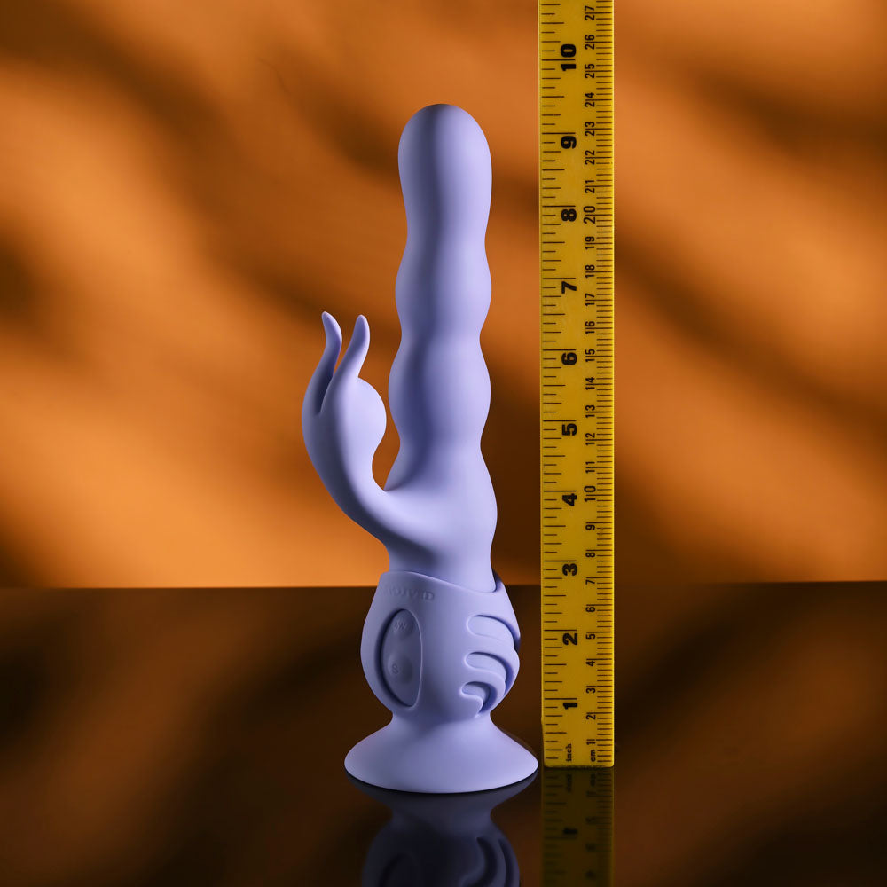 Evolved WIGGLY BUNNY - Purple USB Rechargeable Rabbit Vibrator with Suction Base Evolved