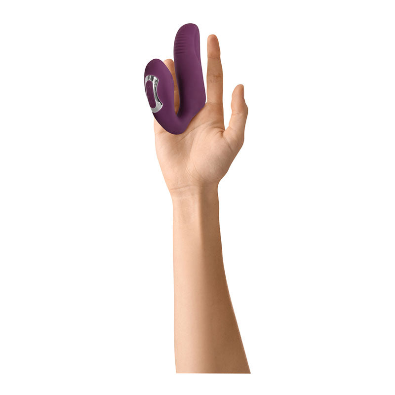 Evolved Helping Hand - Purple USB Rechargeable Dual Finger Stimulator Club X