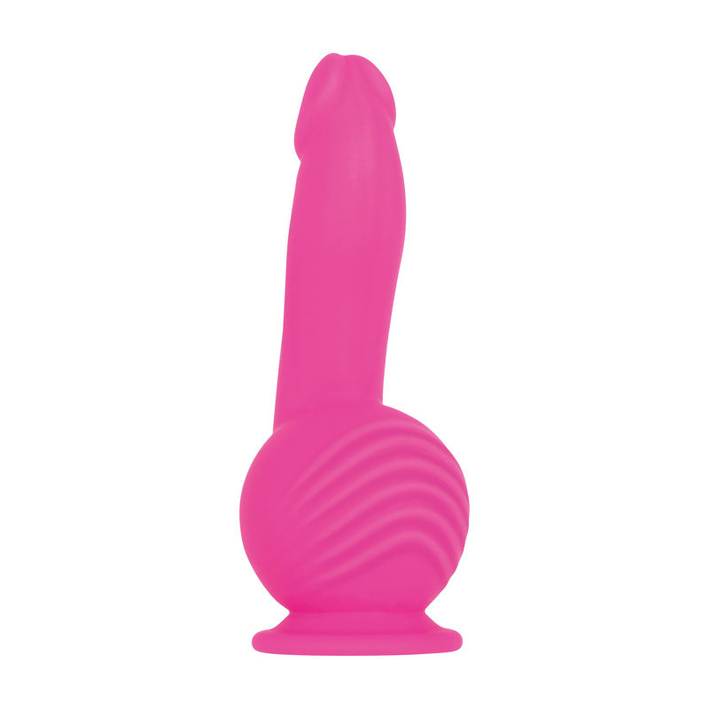 Evolved Ballistic - Pink 19 cm USB Rechargeable Vibrating Dong with Balls Motor & Remote Club X