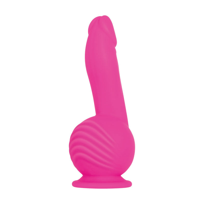 Evolved Ballistic - Pink 19 cm USB Rechargeable Vibrating Dong with Balls Motor & Remote Club X