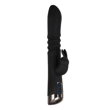 Evolved Rapid Rabbit - Black 25.4 cm USB Rechargeable Thrusting Rabbit Vibrator Evolved