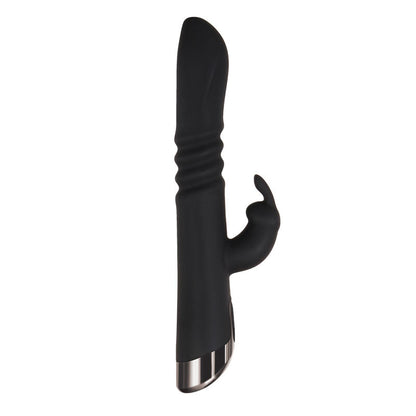 Evolved Rapid Rabbit - Black 25.4 cm USB Rechargeable Thrusting Rabbit Vibrator Evolved