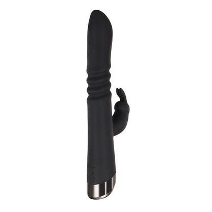 Evolved Rapid Rabbit - Black 25.4 cm USB Rechargeable Thrusting Rabbit Vibrator Evolved