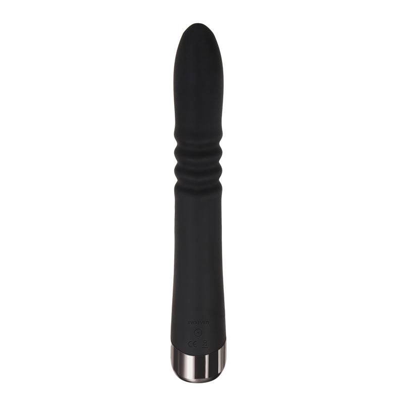 Evolved Rapid Rabbit - Black 25.4 cm USB Rechargeable Thrusting Rabbit Vibrator Evolved